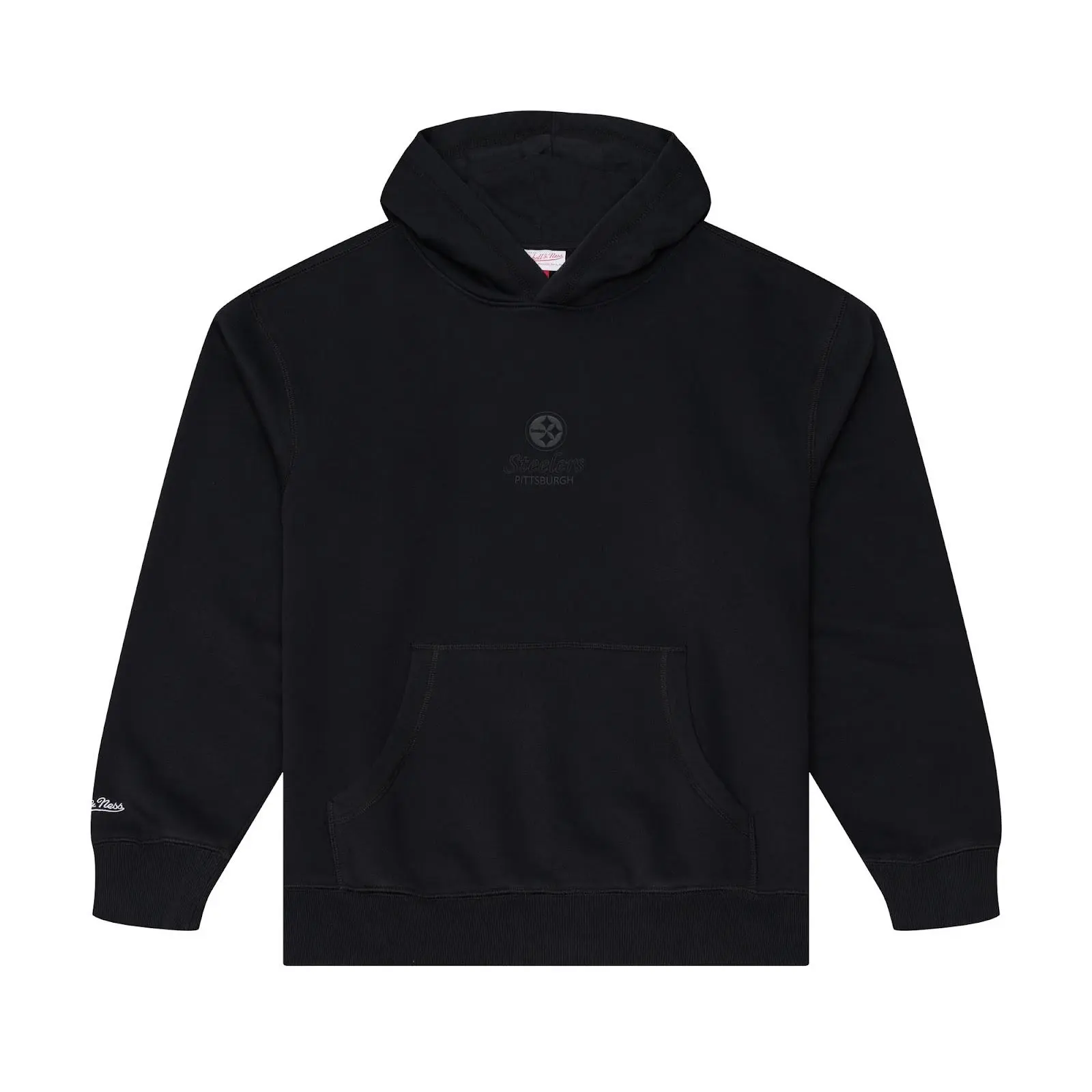 NFL CORE ESSENTIALS FLEECE HOODIE PITTSBURGH STEELERS Throwback Sweatshirt Vintage Fan Gear Mitchell & Ness