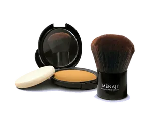 High Definition Anti-Shine Powder & Deluxe Kabuki Brush