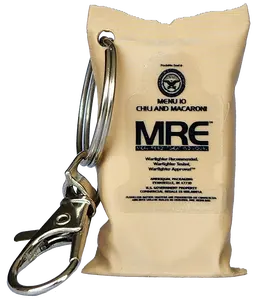 Chili Mac MRE Keychain - Perfect for Reminding of Good Times in the Field with Buddies - Not for Eating