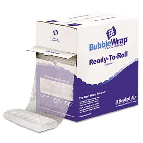 Sealed Air Cushioned Bubble Wrap Roll - Co-Extruded Barrier Layer, 0.5 in Thick, 12 in x 65 ft Office Postal Supply for Computers & Office Equipment Protection