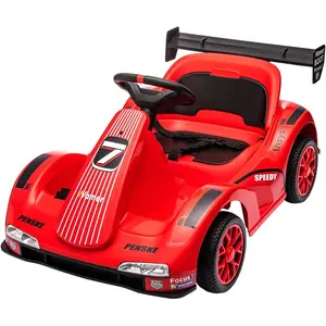 Electric Go-Kart for Kids with Remote Control Ride-On Toy for Toddlers Red