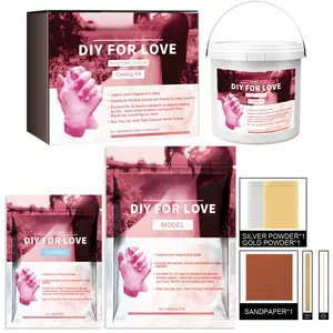 DIY For Love Couple Hand Casting Kit with Sodium Alginate for Precious Moments 3D Hand Mold Craft Romantic Gift for Couples and Friends Magnetic Color Number Maze Toy Classic Tree Lights Multiple Styles Craft Kit activator