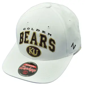 NCAA Zephyr Kutztown Golden Bears KU White Snapback Curved Bill Hat Cap Sports