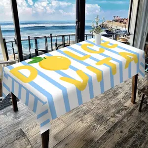 2D Flat Party Tablecloth 1pc, Summer Theme Lemon Tablecloth, Kitchen Dining Tablecloth, Outdoor Picnic Camping Tablecloth, Ideal Gift