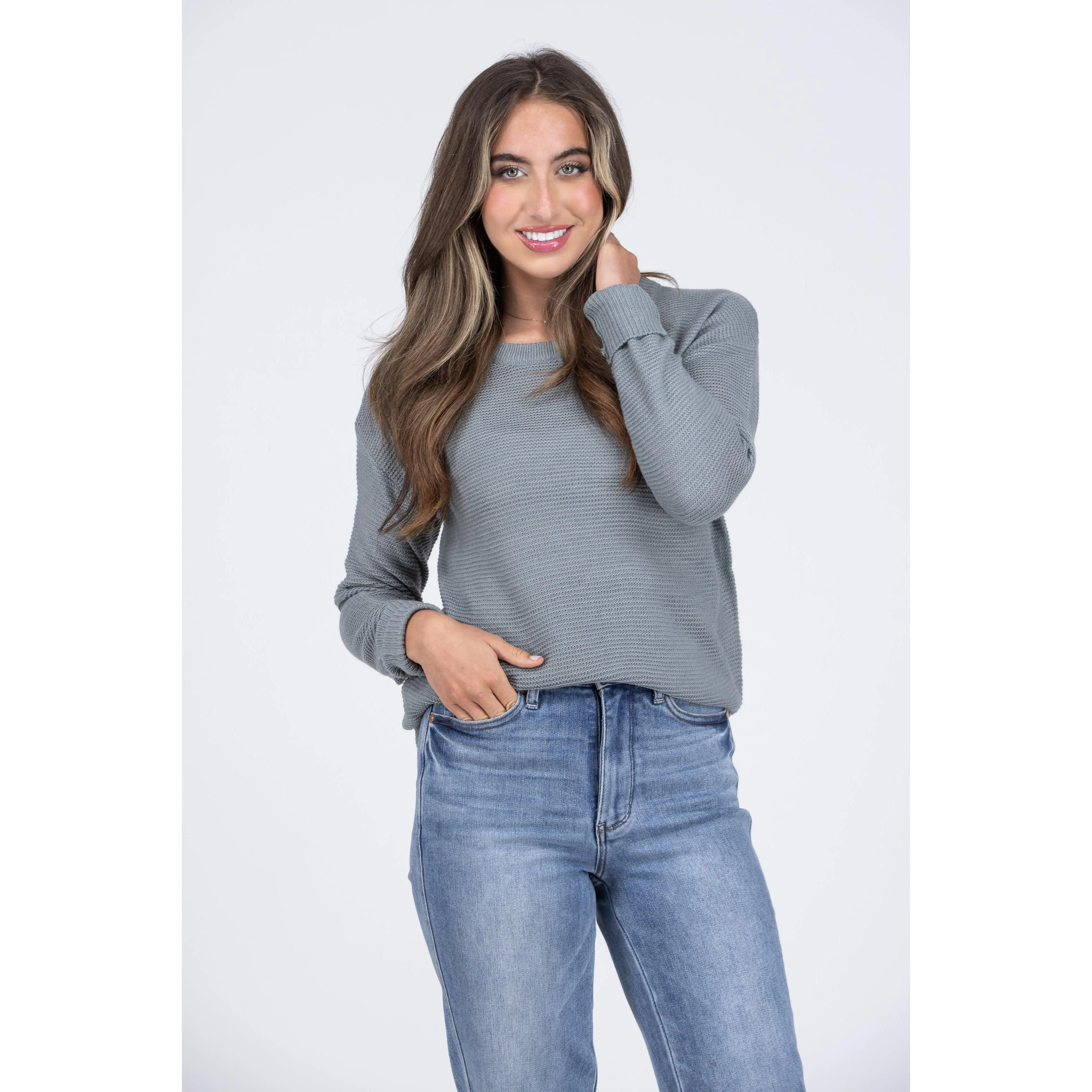 Women's Cute Slim-Fit Long-Sleeve Knitwear Sweater, Soft Fabric *Final Sale*