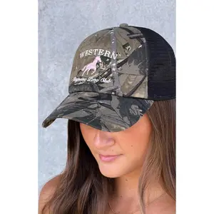 Beginning Camo Print Pony Club Trucker Cap