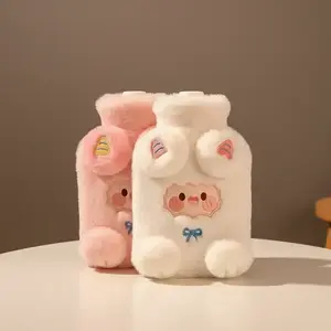 Cute Cartoon Sheep Hot Water Bottle, Filling Warm Hand Warmer Waist Belly Heating, Home Office Use, Comfortable Heat Therapy