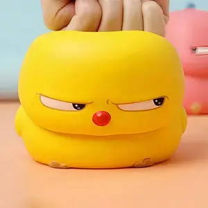 Wobi Chicken Squishy Toy, Large Handmade Cute Wobi Chicken DIY Squeeze Toy, Hyperreal Kawaii Simulation Lovely Pinch Toy, Silicone Stress Relief Fidget Toy for Autism Anxiety