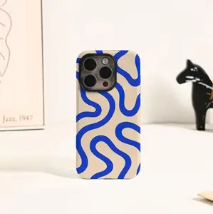 Blue Waves Abstract Iphone Case For Iphone16e 16  15 14 13 12 11 Pro Max Se, Iphone 13 12 Mini