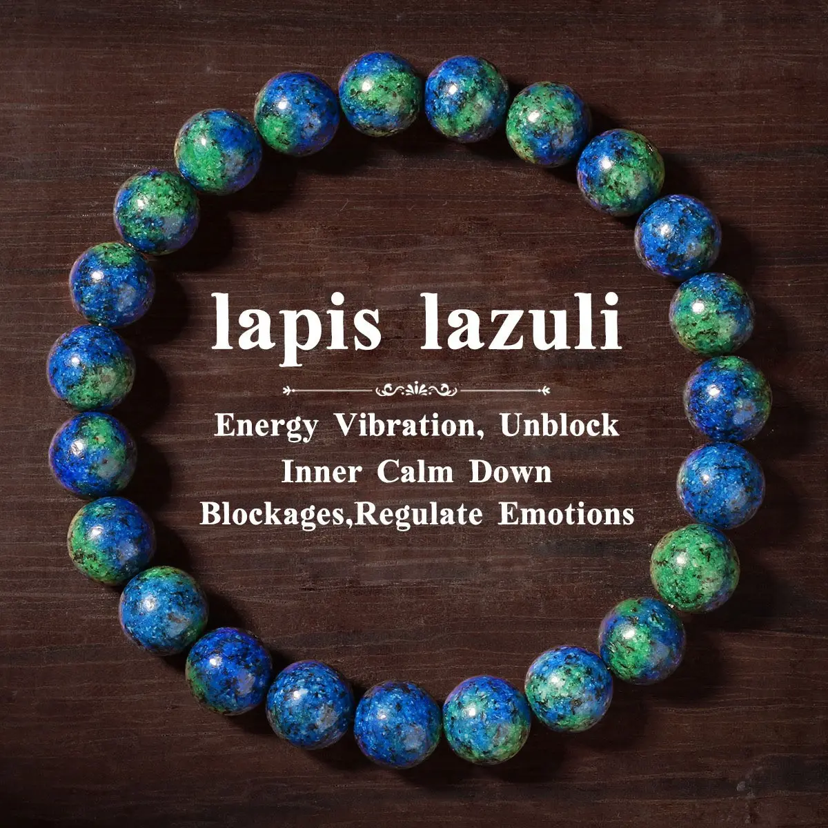 Unisex Handmade Natural Stone Round Beaded Bracelet - Raw Crystal Gemstone Jewelry for Healing Arts (DIY Beading & Jewelry Making Supply)