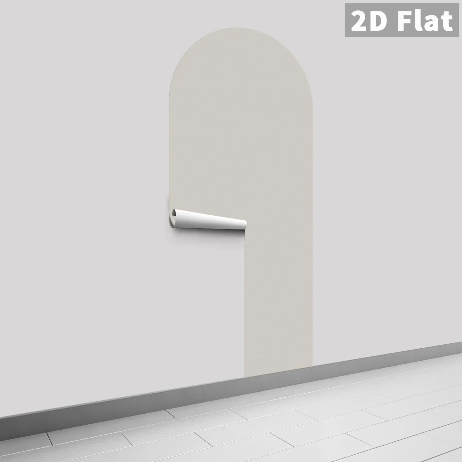 Customizable Art Wallpaper, Curved Panel Design, Easy to Match, Creates Visual Focus, Ideal for Bedrooms, Corridors, Bars