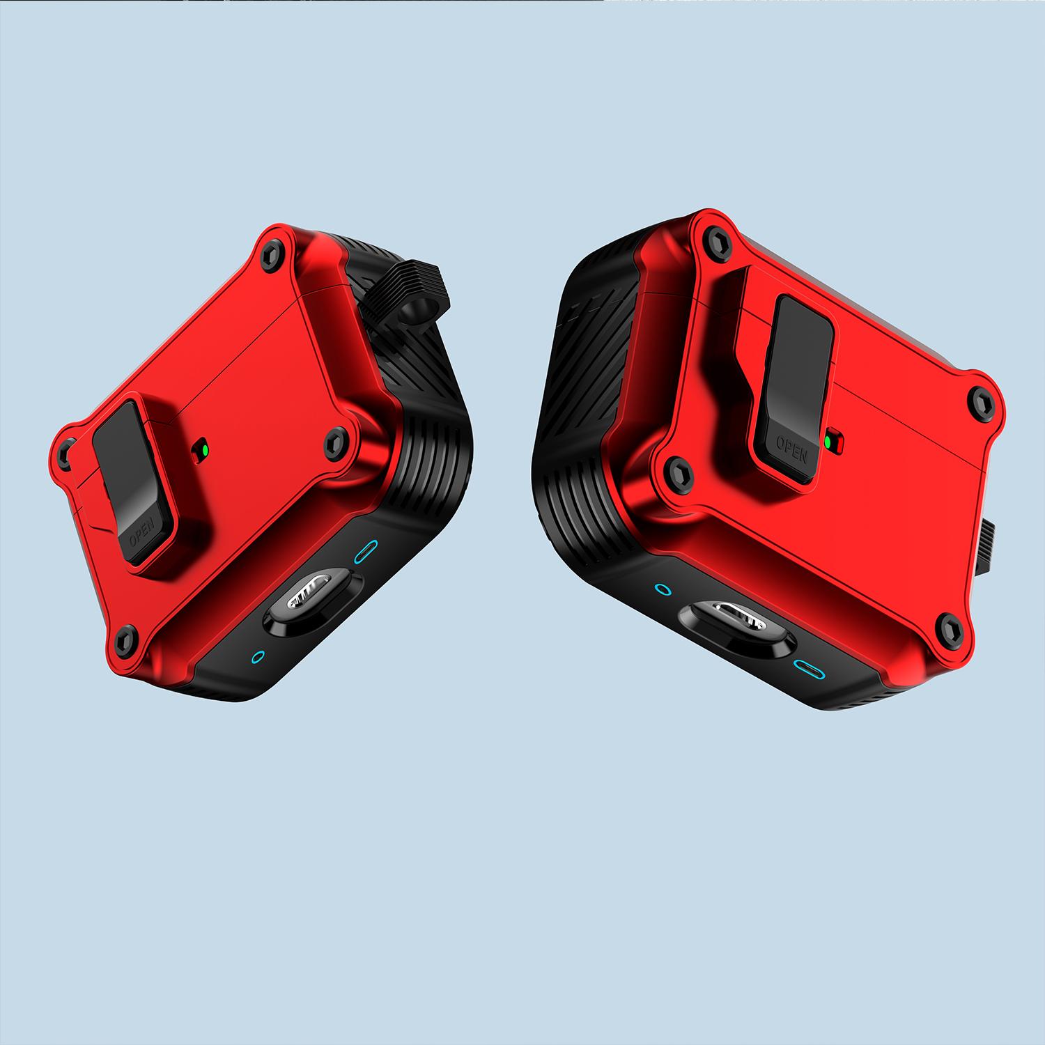 Secure Lock AirPods Case with Carabiner, Military-Grade Shockproof Protective Cover for AirPods Pro 2/1, AirPods 3/2/1