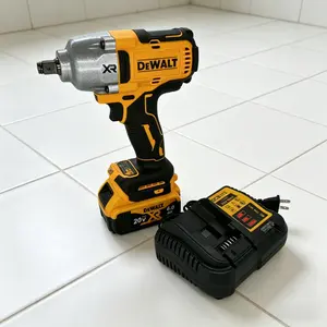 DeWalt DCF900 High Torque Brushless 20V Electric Impact Wrench with Hog Ring Anvil & DEWALT Battery for Professional Use