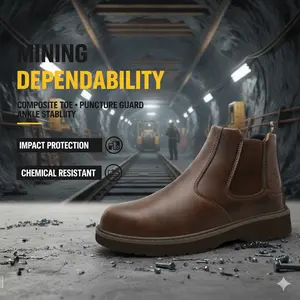 Heavy Duty Steel Toe Work Shoes: Puncture & Smash Proof, Perfect for Demanding Construction Jobs