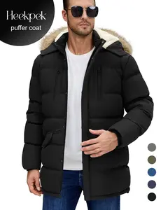 Men's Winter Warm original Jacket Puffy Thicken Padded Coat Fleece Windproof Parka Outerwear with Detachable Hood #outdoorfun