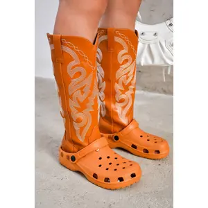 Haria Western-Inspired Garden Sandal Boots - Tan