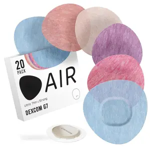 Air Dexcom G7 Adhesive Patches (20 Pack) - Stelo Cgm & Over With Ultra-hold Durable Sensor Covers Multicolor