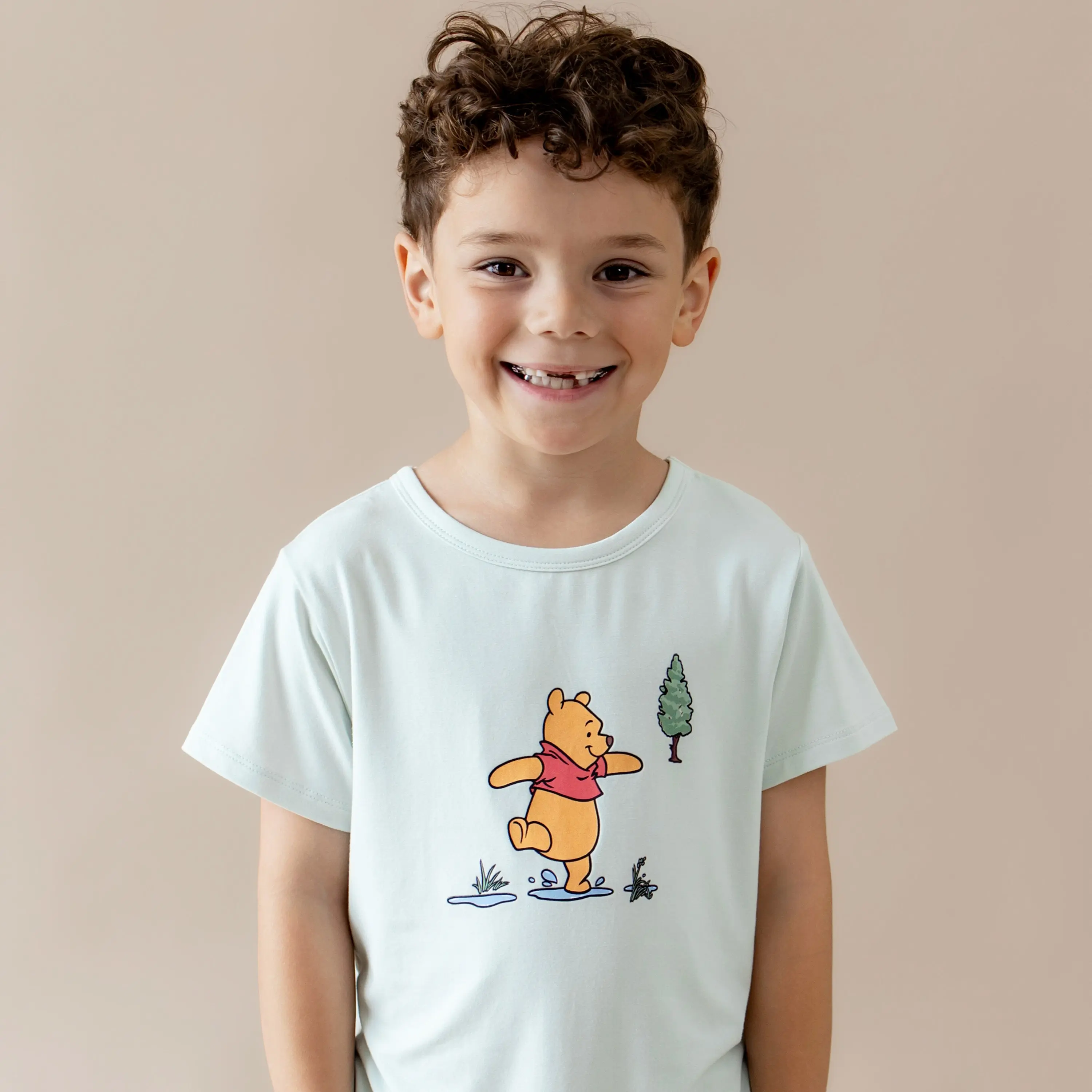 Toddler Basic Tee in Winnie the Pooh on Dew