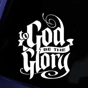 To God Be the Glory Religious Car Decal - Durable, Weather-Resistant Vinyl Sticker for Vehicle Windows, Bumpers