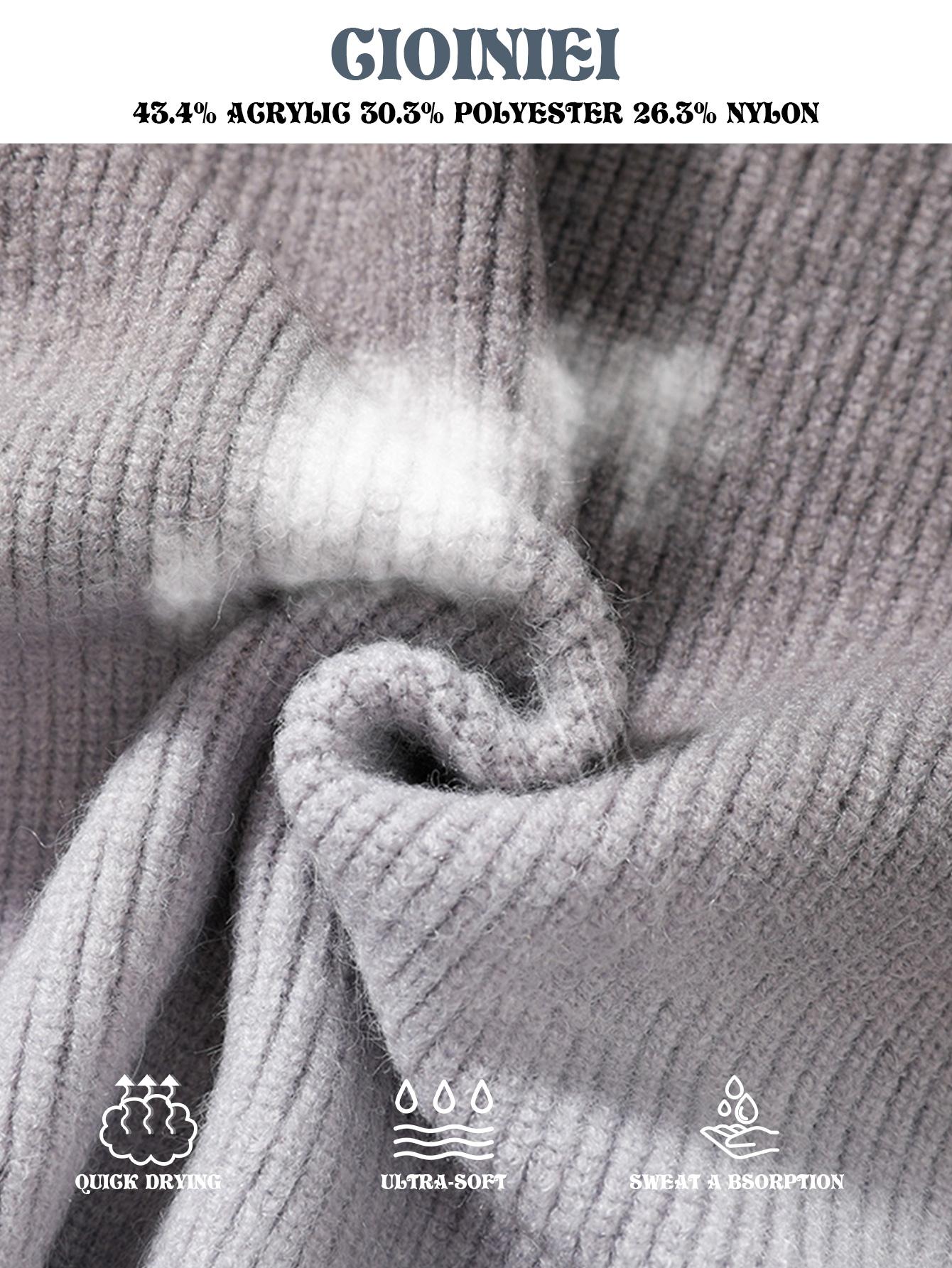 CCCMAI Gradient Crewneck Knitwear for Men Japanese Korean Style Retro High-Quality Elastic Sweater Loose Smart Casual Crewneck Sweater Menswear Pullover Tops Long Sleeve