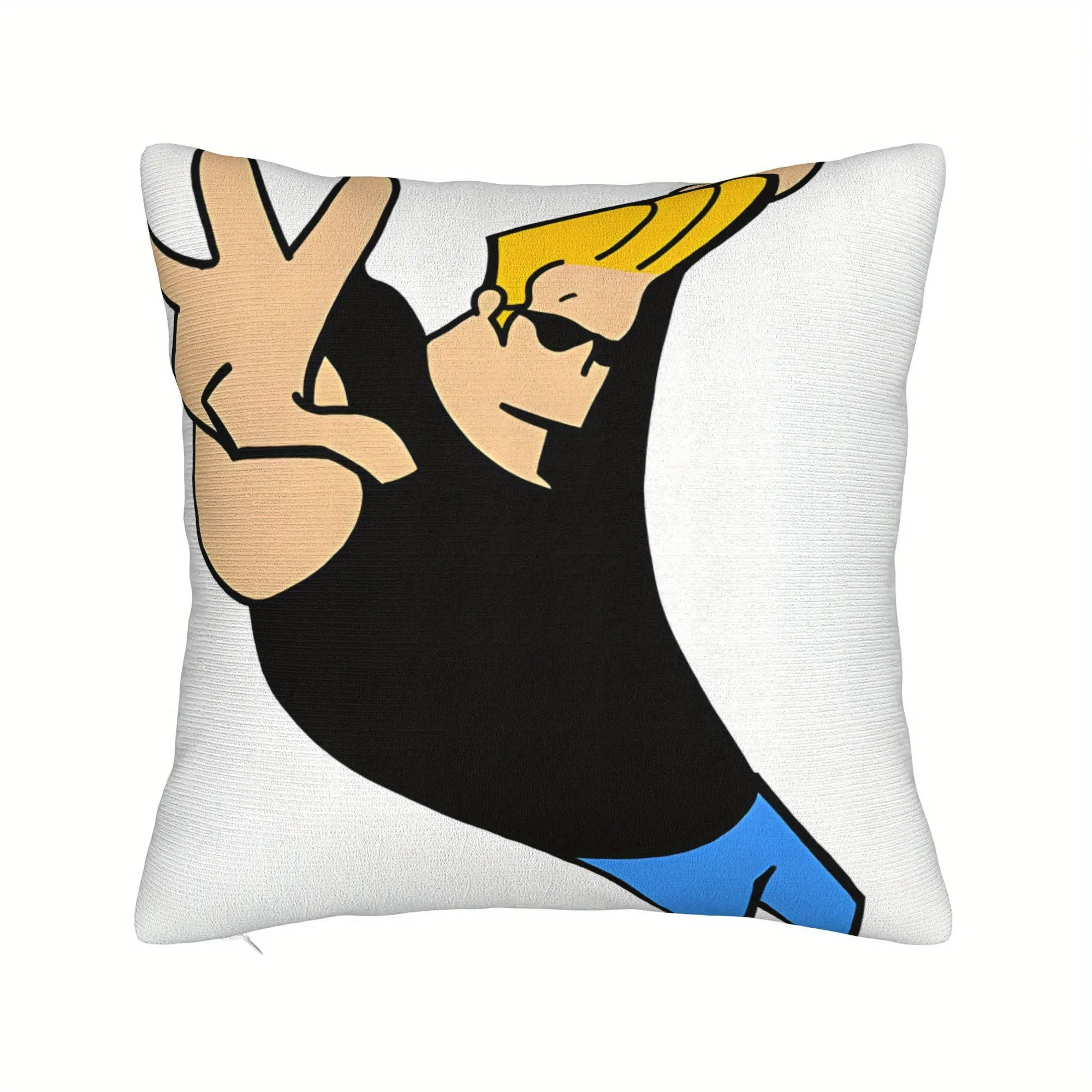 1PC Johnny Bravo decorative pillowcase |   Johnny Bravo-inspired design |   Zipper closure |   Machine washable |   Perfect for any room