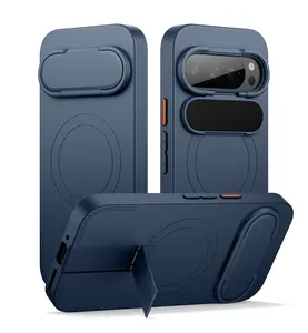 SURITCH for Google Pixel 9 Pro XL Phone Case, Compatible with MagSafe, Protective Cover with Camera Cover & Adjustable Metal Kickstand for Pixel 9 Pro XL