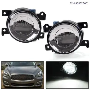 CROSSDESIGN Fit For 2015-2017 Infiniti Q50 QX60 QX80 LED Front Bumper Mounted Fog Light Lamp