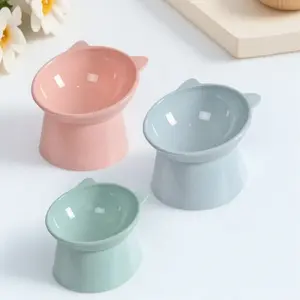 Elevated Ceramic Pet Bowl with Ergonomic Tilted Design - Food-Grade, Non-Slip Base, Detachable Stand, Anti-Choke & Anti-Spill for Cats, Dogs, Rabbits & Small Pets - Indoor/Outdoor Travel Use