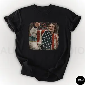 Jack Hughes Usa Hockey Retro Graphic Youth Tee, Patriotic Team American Hockey Pride T-Shirt for Men, Women and Kids