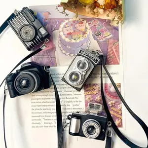 Miniature Camera Model, Vintage Style Decorative Item, DIY Craft Accessory, Mini Scene Prop, Desktop Decoration, No Electronic Function