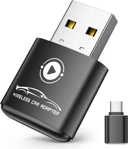 2026 Upgraded Wireless CarPlay Adapter for iPhone — 65% Smaller, Bluetooth 5.4, Zero Delay | Plug & Play, Auto-Connect, Works with 98% Vehicles