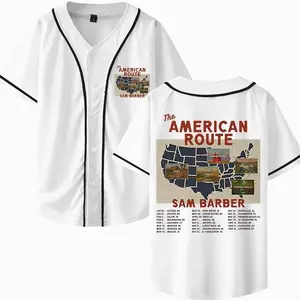 Sam Barber The American Route Tour 2026 Baseball Jersey Baseball Jacket Tee Shirts Unisex Short Sleeve T-Shirts
