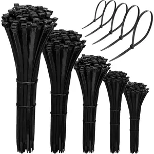 Cable Zip Ties，600PACK Multi-Purpose Nylon Zip Ties,Assorted Sizes 4+6+8+10+12-Inch Self-Locking Nylon Cable Tie,Wire Tie Perfect for Home,Garden Trellis,Office,Garage and Workshop.