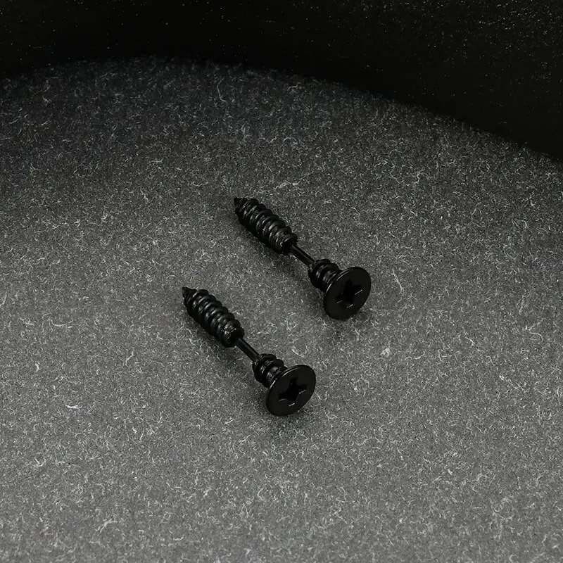GTHIC Personalized Screw Stainless Steel Earrings Fashion Accessories for Men Women Daily Wear