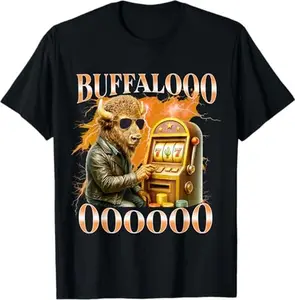 [Made in USA] Buffalo Bison Casino Slot Machine Funny Gambling Bootleg T-Shirt, Casino Shirt, Funny Gambling Shirt, Gambler Tshirt, Las Vegas Vacation Shirt, Gift for Gambler - Printfamily