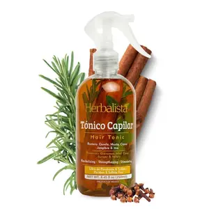 Herbalista Viral Tonico Capilar -  Botanical Hair Tonic 250ml (8.45 fl oz) Spray Bottle – With Real Rosemary, Ginger, Clove, Cinnamon & Mint – Revitalizes, Strengthens & Stimulates – 100% Natural & Handcrafted