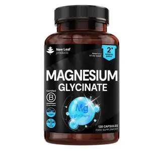 Magnesium Glycinate Supplements - 180 High Strength Capsules - 1040mg of Magnesium Providing 208mg Elemental Magnesium Per Serving - Pure Active Ingredient - UK Manufactured