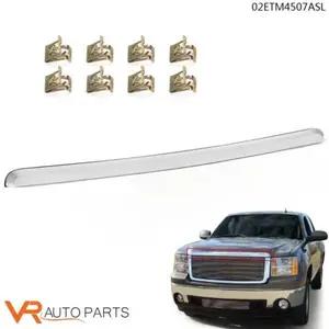 Fits 07-13 GMC Sierra 1500 2500 3500 GM1235109 Hood Molding Trim Moulding Chrome Automotive Truck