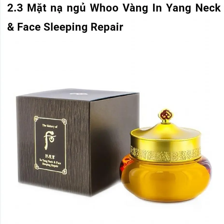 The history of Whoo Night Mask Repair Hydrating All Skin Types