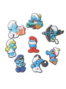 8pcs Cute Cartoon Blue Fairy Clog Shoe Charms, Adorable Shoe Accessories, Shoe Decoration Set, Shoe Embellishments, Shoe Adornments, Perfect Fashion Footwear Decorations for All Seasons