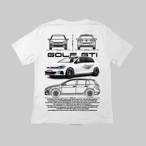 VW Golf GTI Graphic Car T-Shirt Sweatshirt Hoodie 2 Sided Gift For Car Lovers