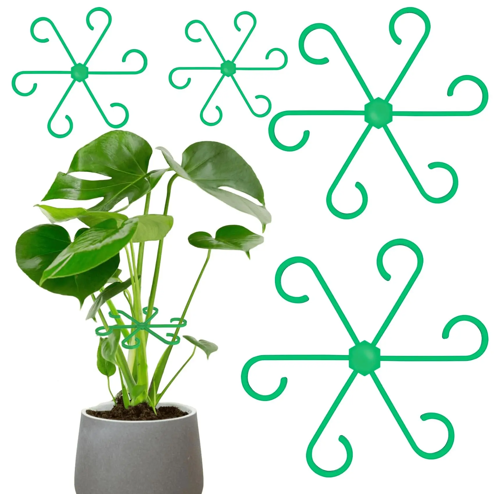 4PCS Reusable Plant Support Clips – Garden Stem Training Clips for Climbing Plants, Indoor Houseplants & Decorative Greenery