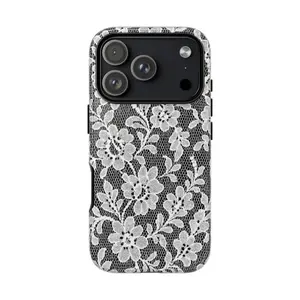 Elegant Lace Phone Case, Romantic Gift for Couples, Fits iPhone 11-17 Series, Anti-Scratch, Magnetic, Durable, Perfect for Friends and Family