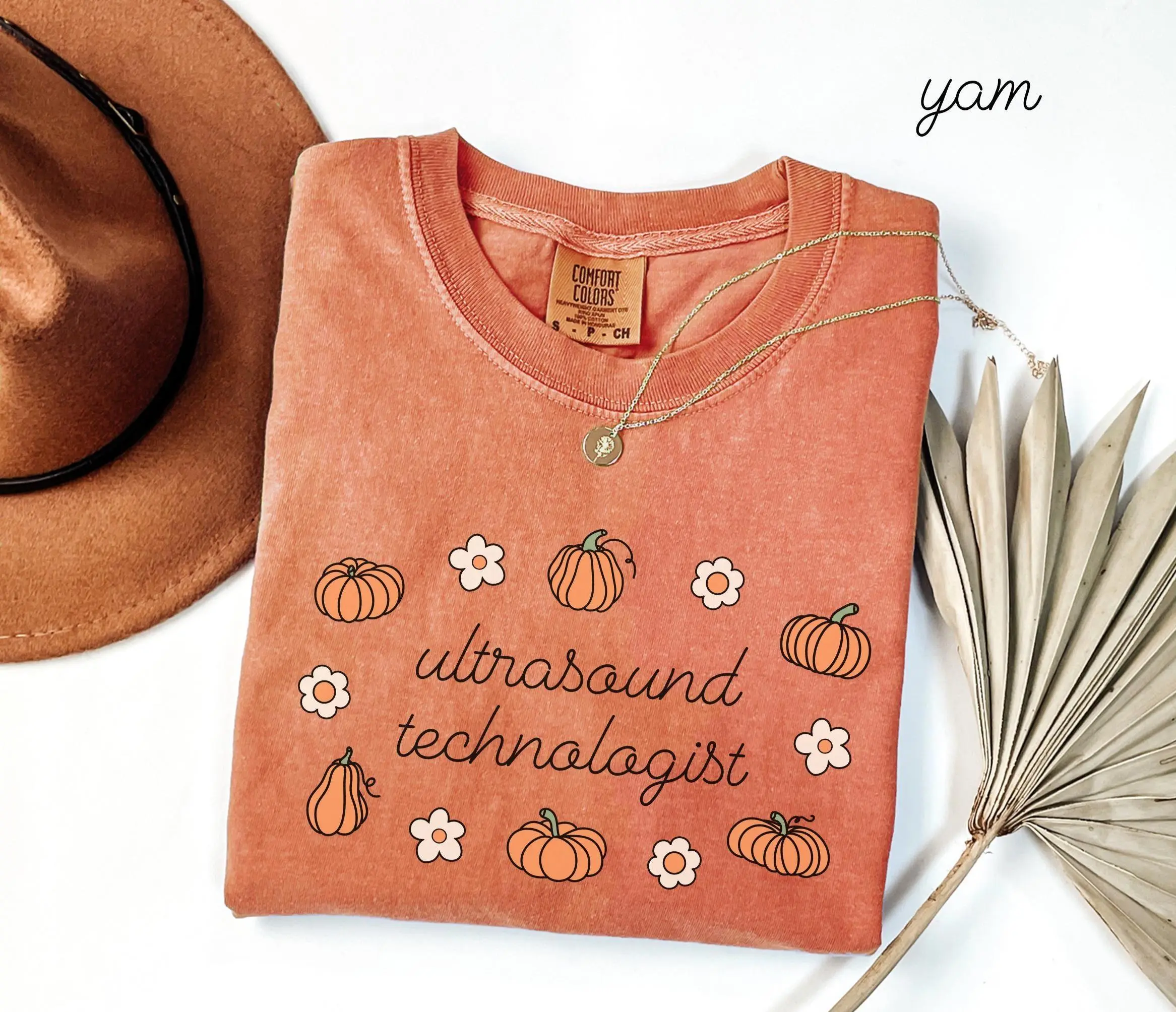 Ultrasound Technologist Fall Shirt • Sonographer Pumpkin Tshirt • Sono Tech Thanksgiving Halloween Tee Fabric Top Fit Medium