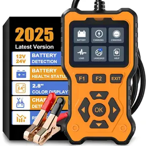 Tester 12V 24V Load Tester,100-2000CCA Automotive Alternator Tester  Analyzer Digital Charg System Tester Scan Tool Crank System Tester for  Marine  SUV Boat.