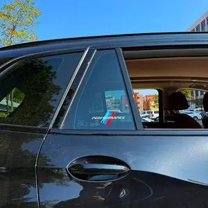 Hugexpen BMW Car Window Stickers Three-Color Glass Decals for Creative Personalized Front Rear Windshield Customization Performance Design