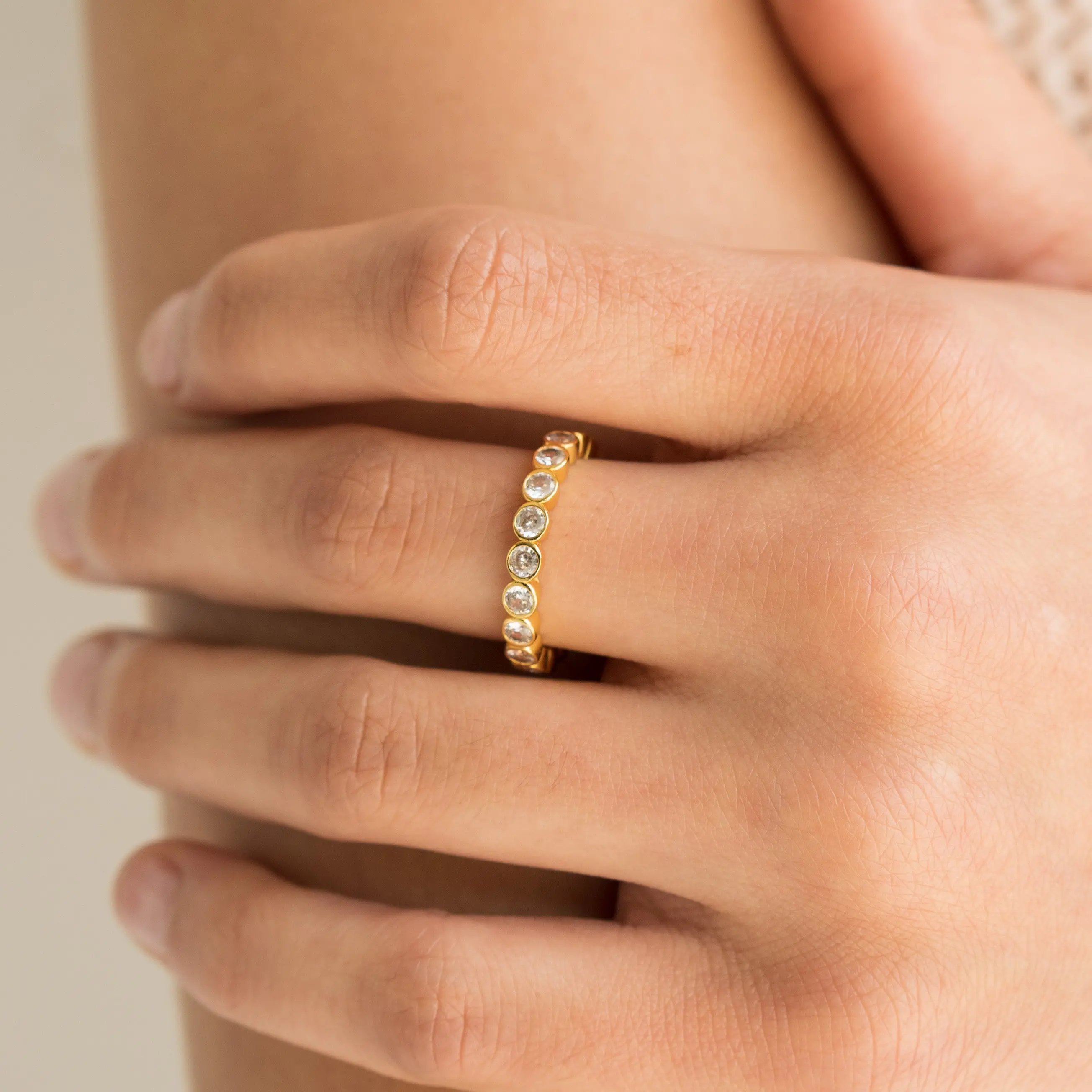 18K Gold Tennis Ring