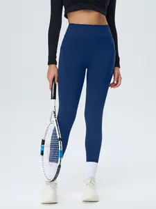 Women's High-Waisted Yoga Pants with Pockets, Elastic Tight-Fitting Workout Bottoms, Sporty Long Fitness Tights, Sports Bottoms for All Seasons