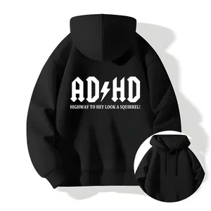 Women and Men Letter Print Hoodie, Fashion Casual Hooded Sweatshirt for Daily Holiday Outdoor Wear, Ladies Clothes for Fall & Winter