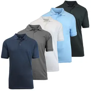 Men's Multi Pack Short Sleeve Classic Pique Polo Shirts
